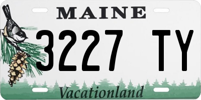 ME license plate 3227TY