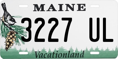 ME license plate 3227UL