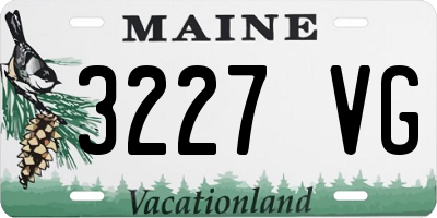 ME license plate 3227VG