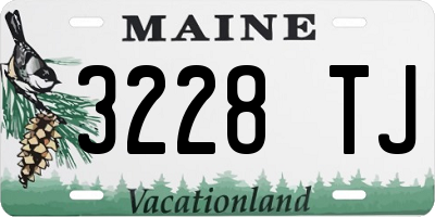 ME license plate 3228TJ