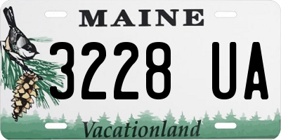 ME license plate 3228UA