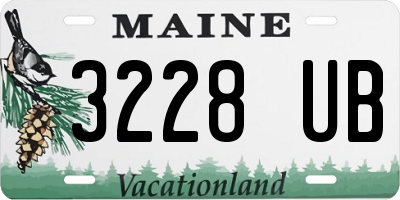 ME license plate 3228UB