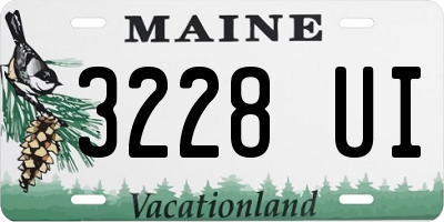 ME license plate 3228UI