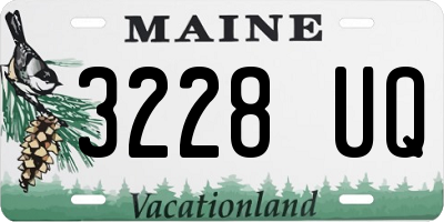 ME license plate 3228UQ