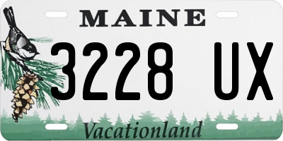 ME license plate 3228UX