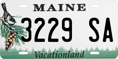 ME license plate 3229SA