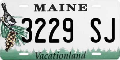 ME license plate 3229SJ