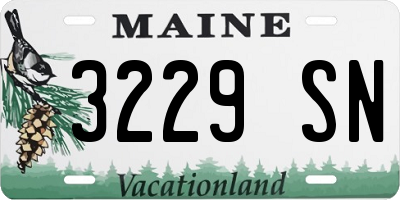 ME license plate 3229SN