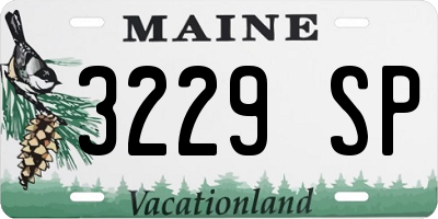 ME license plate 3229SP