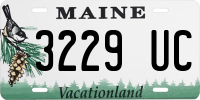 ME license plate 3229UC