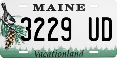 ME license plate 3229UD