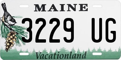 ME license plate 3229UG