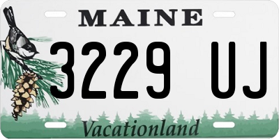 ME license plate 3229UJ