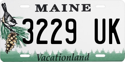 ME license plate 3229UK