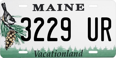 ME license plate 3229UR