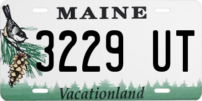 ME license plate 3229UT