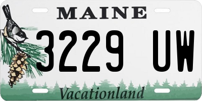 ME license plate 3229UW