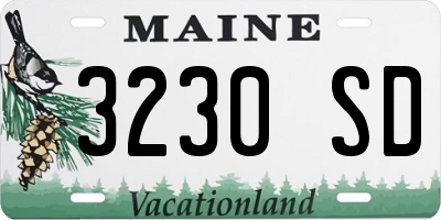 ME license plate 3230SD