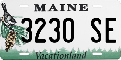 ME license plate 3230SE