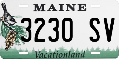 ME license plate 3230SV