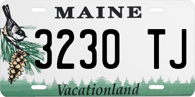 ME license plate 3230TJ