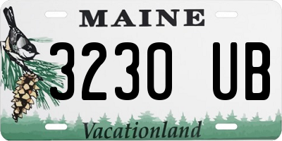 ME license plate 3230UB
