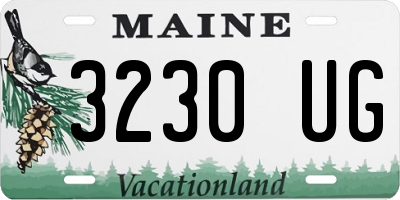 ME license plate 3230UG