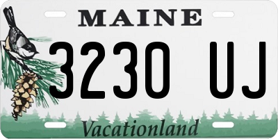 ME license plate 3230UJ