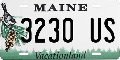 ME license plate 3230US