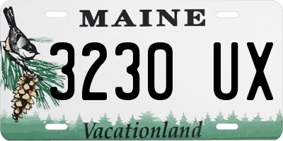 ME license plate 3230UX