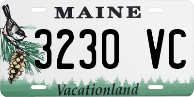 ME license plate 3230VC