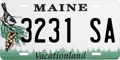 ME license plate 3231SA