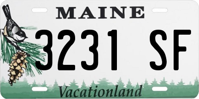 ME license plate 3231SF