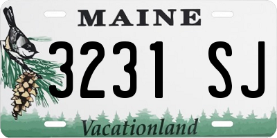 ME license plate 3231SJ