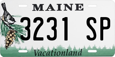 ME license plate 3231SP