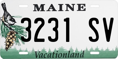 ME license plate 3231SV