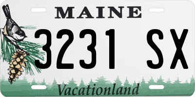 ME license plate 3231SX