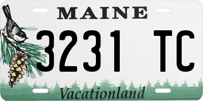 ME license plate 3231TC