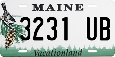 ME license plate 3231UB