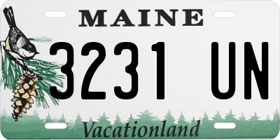 ME license plate 3231UN