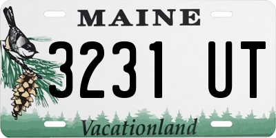 ME license plate 3231UT