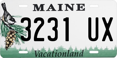 ME license plate 3231UX