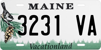 ME license plate 3231VA
