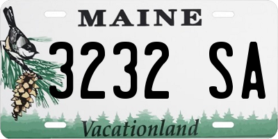 ME license plate 3232SA