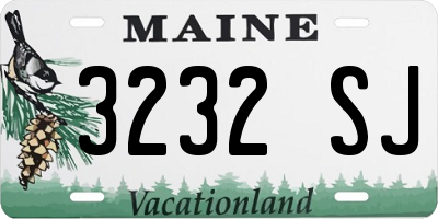 ME license plate 3232SJ