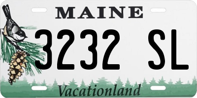 ME license plate 3232SL