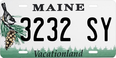 ME license plate 3232SY