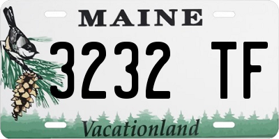 ME license plate 3232TF