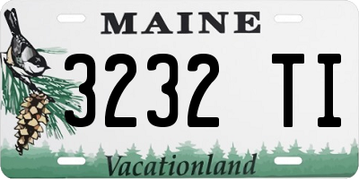 ME license plate 3232TI
