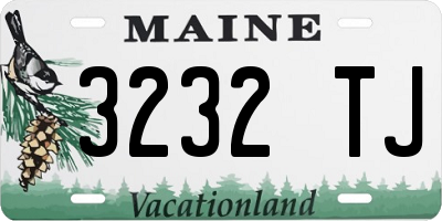 ME license plate 3232TJ